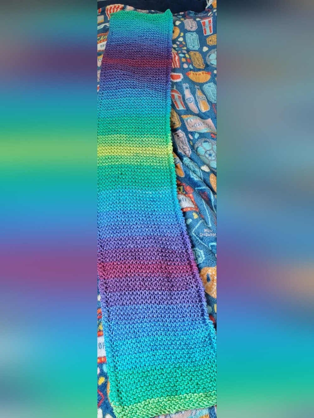 Handmade Gradient Unicorn Knit Scarf - Multicolor